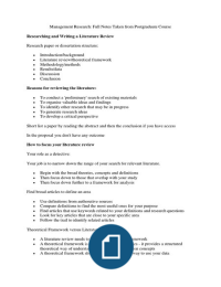 Management Research - Full Notes Taken from Research Methods Module