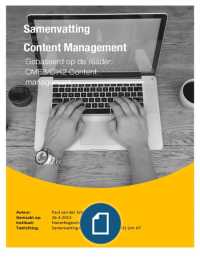 Samenvatting Content Management  (Zeer Compleet)