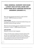 PAEA GENERAL SURGERY EOR EXAM  LATEST 2024 ACTUAL EXAM 300&plus;  QUESTIONS WITH VERIFIED DETAILED  ANSWERS &lpar;GRADED A&plus;&rpar;