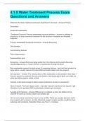 4&period;1&period;8 Water Treatment Process Exam Questions and Answers