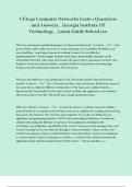 CS 6250 Computer Networks Exam 1 Questions and Answers&lowbar;&lowbar;Georgia Institute Of Technology&lowbar;&lowbar;Latest Guide Solved 100