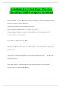 Relativity Certified User&colon; Practice  Questions With Complete Solutions