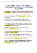 CSFA EXAM STUDY GUIDE NEWLY UPDATED QUESTIONS WITH CORRECT SOLUTIONS