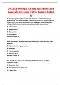 GA MLS Multiple Choice QuizBank and  Accurate Answers 100&percnt; Correct Rated  A