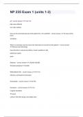 NP 235 Exam 1 &lpar;units 1-3&rpar; questions n answers graded A&plus;