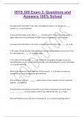 ISYS 209 Exam 3&semi; Questions and  Answers 100&percnt; Solved 