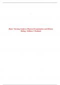 Test Bank - Bates Nursing Guide to Physical Examination and History Taking&comma; 3rd Edition &lpar;Hogan-Quigley&comma; 2022&rpar;&comma; Chapter 1-24 &vert; All Chapters