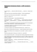 Biological Sciences Exam 1