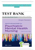 Test Bank For Davis Advantage For Psychiatric Mental Health Nursing 10th Edition&comma; Karyn I&period; Morgan&comma; Mary C&period; Townsend