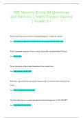 SIE Mastery Exam III Questions  and Answers &vert; 100&percnt; Correct Answer &vert; Grade A&plus;