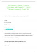 SIE Mastery Exam Practice Questions and Answers &vert; 100&percnt;  Correct Answer &vert; Grade A&plus;