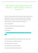 SIE Mastery Exam Questions and  Answers &vert; 100&percnt; Correct Answer &vert;  Grade A&plus;