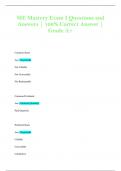 SIE Mastery Exam 1 Questions and  Answers &vert; 100&percnt; Correct Answer &vert;  Grade A&plus;