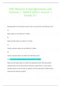 SIE Mastery Exam I Questions and  Answers &vert; 100&percnt; Correct Answer &vert;  Grade A&plus;