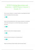 SCM Training Questions and  Answers &vert; 100&percnt; Correct Answer &vert;  Grade A&plus;