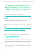 SCM 300 &lpar;Test 2&rpar; CASE&colon; Rapid Fire  Fulfillment Questions and Answers &vert;  100&percnt; Correct Answer &vert; Grade A&plus;