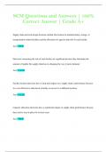 SCM Questions and Answers &vert; 100&percnt;  Correct Answer &vert; Grade A&plus;