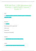 SCM 300 Test 1 ASU Questions and  Answers &vert; 100&percnt; Correct Answer &vert;  Grade A&plus;