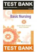 Test Bank for Textbook of Basic Nursing 12th Edition by Rosdahl ISBN&colon;9781469894201&vert;&vert; Complete Guide A&plus;