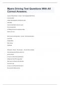 Myers Driving Test Questions With All Correct Answers&period;
