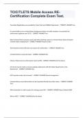 TCIC&sol;TLETS Mobile Access RE-Certification Complete Exam Test&period;