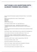 SAIT EXAM 4 &vert;233 QUESTIONS&vert; WITH ALREADY PASSED SOLUTIONS&excl;&excl;
