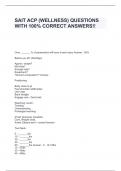 SAIT ACP &lpar;WELLNESS&rpar; QUESTIONS WITH 100&percnt; CORRECT ANSWERS&excl;&excl;