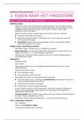 Samenvatting Hindoe&iuml;sme Radboud boek en colleges