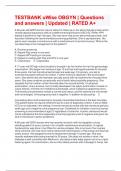 TESTBANK uWise OBGYN &vert; Questions and answers &vert; Updated &vert; RATED A&plus;