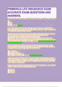 PRIMERICA LIFE INSURANCE EXAM ACCURATE EXAM QUESTIONS AND ANSWERS&period;