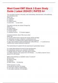 West Coast EMT Block 3 Exam Study Guide &vert; Latest 2024&sol;25 &vert; RATED A&plus;