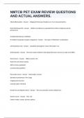 NMTCB PET EXAM REVIEW QUESTIONS AND ACTUAL ANSWERS&period;