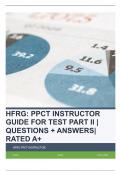 HFRG&colon; PPCT INSTRUCTOR GUIDE FOR TEST PART II &vert;QUESTIONS &plus; ANSWERS&vert; RATED A&plus;