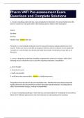 Pharm VATI Pre-assessment Exam Questions and Complete Solutions&period;