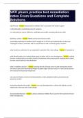 VATI pharm practice test remediation notes Exam Questions and Complete Solutions&period;