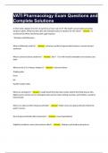 VATI Pharmacology Exam Questions and Complete Solutions
