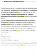 RN Pharmacology Online Practice 2023 A Exam Questions and Complete Solutions Graded A