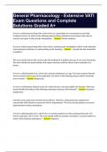 General Pharmacology - Extensive VATI Exam Questions and Complete Solutions Graded A&plus;