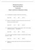 Question Bank in line with Managerial Accounting&comma;Bamber&comma;1e