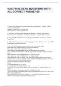 NAC FINAL EXAM QUESTIONS WITH ALL CORRECT ANSWERS&excl;&excl;