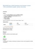 BUSI 650 Quiz&colon; SCM Questions and Answers solved 100&percnt;&semi;2024&sol;2025 Update- Liberty University