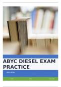 ABYC DIESEL EXAM PRACTICE QUESTIONS WITH CORRECT ANSWERS&excl;&excl;