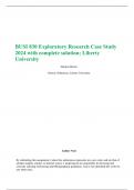 BUSI 830 Exploratory Research Case Study 2024 with complete solution&semi; Liberty University