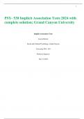  PSY- 530 Implicit Association Tests 2024 with complete solution&semi; Grand Canyon University