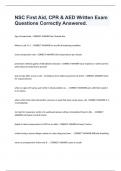 NSC First Aid&comma; CPR & AED Written Exam Questions Correctly Answered&period;