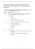 ENV 320 Final Exam 50 Questions and Answers 2024 Graded A&plus;&semi; University of Phoenix
