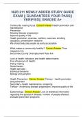NUR 211 NEWLY ADDED STUDY GUIDE  EXAM &vert;&vert; GUARANTEES YOUR PASS&vert;&vert;  VERIFIED&vert;&vert; GRADED A&plus;