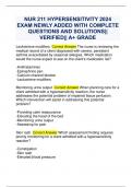 NUR 211 HYPERSENSITIVITY 2024  EXAM NEWLY ADDED WITH COMPLETE  QUESTIONS AND SOLUTIONS&vert;&vert;  VERIFIED&vert;&vert; A&plus; GRADE