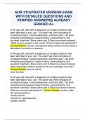 NUR 211UPDATED VERSION EXAM  WITH DETAILED QUESTIONS AND  VERIFIED ANSWERS&vert;&vert; ALREADY  GRADED A&plus;