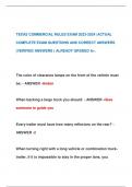 TEXAS COMMERCIAL RULES EXAM 2023-2024 &vert;ACTUAL  COMPLETE EXAM QUESTIONS AND CORRECT ANSWERS  &lpar;VERIFIED ANSWERS &rpar; ALREADY GRADED A&plus;&period;
